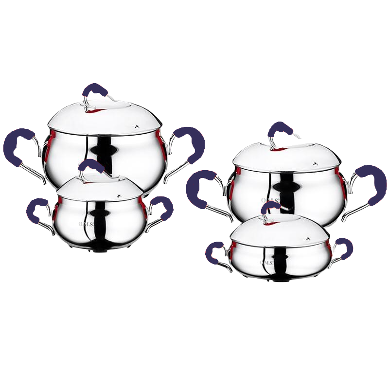 OMS Stainless Steel 8-piece Pot Set