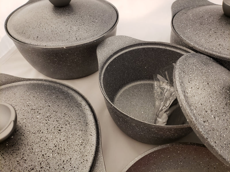 OMS Grey 9-piece Granite Pot Set (3012 06)