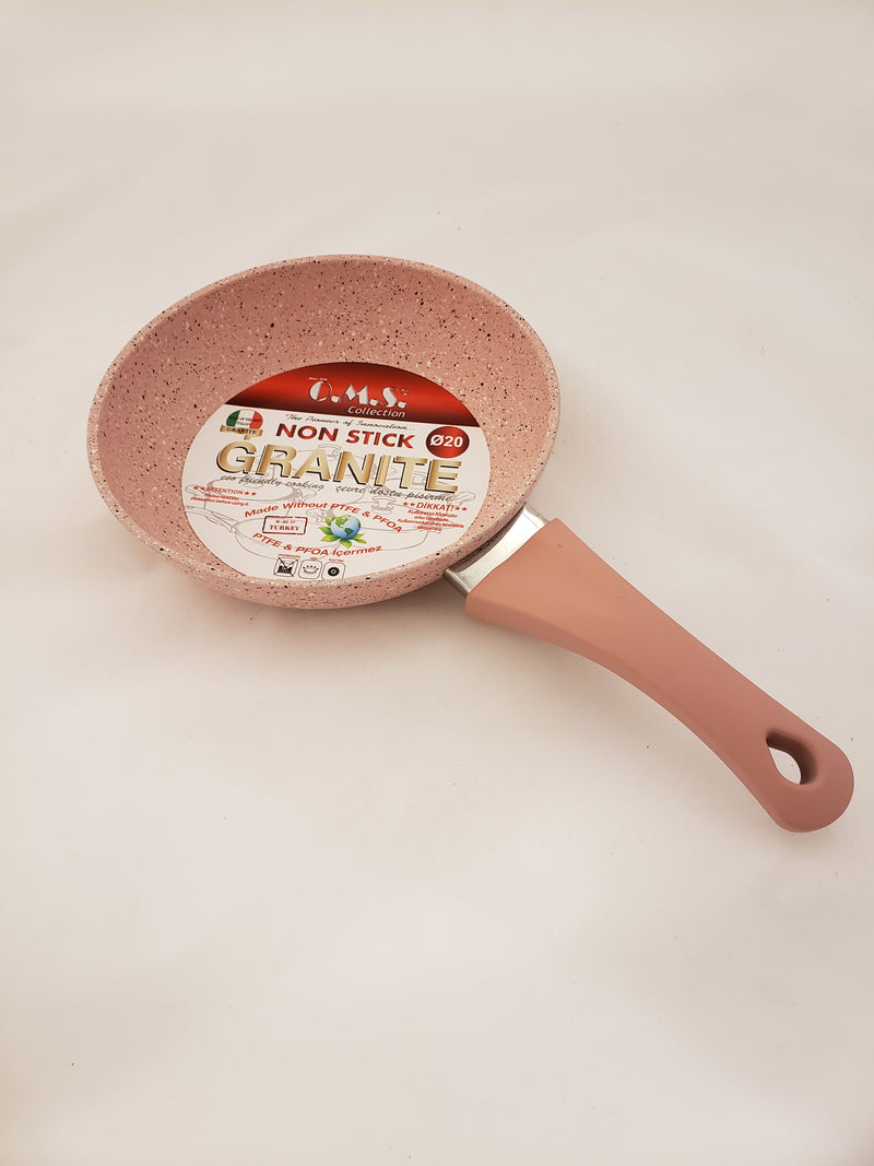 OMS Granite Round Pink Pan