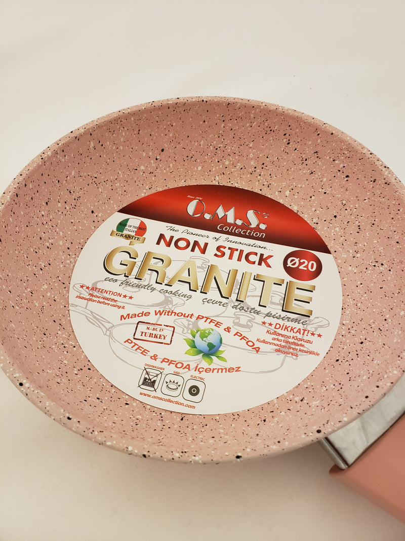 OMS Granite Round Pink Pan