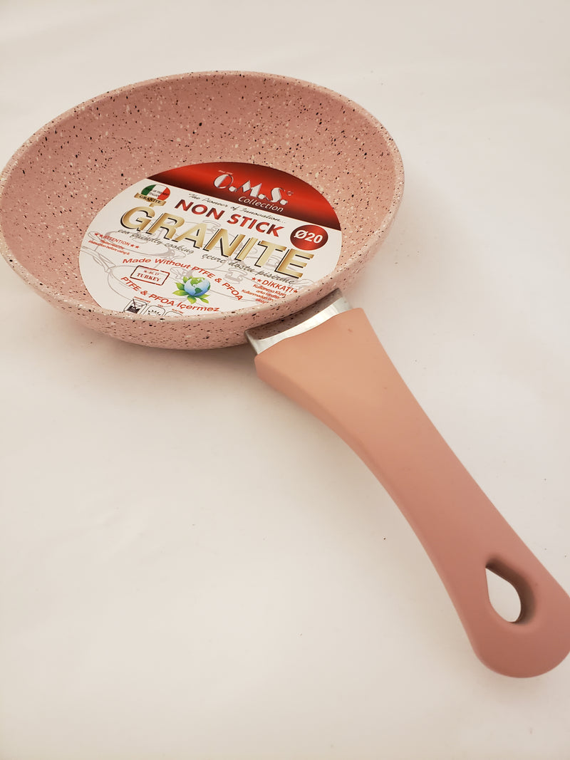 OMS Granite Round Pink Pan