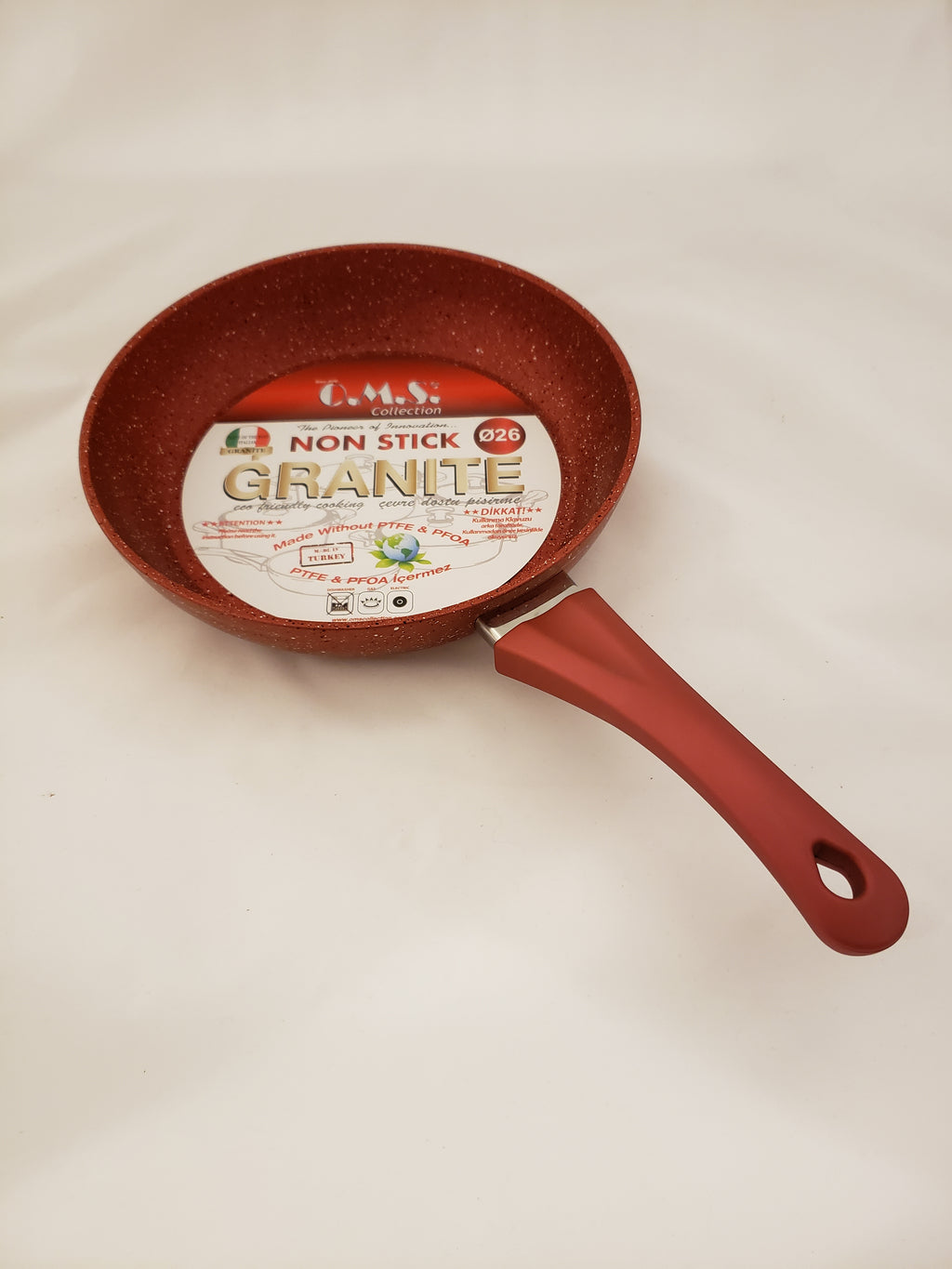 OMS Granite Round Red Pan