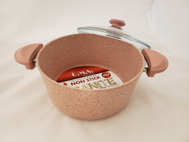 OMS Deep Pink Granite Pot