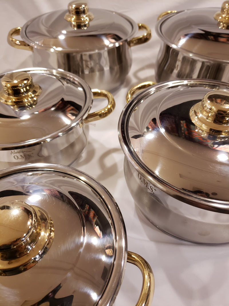 OMS Stainless Steel 10-piece Pot Set