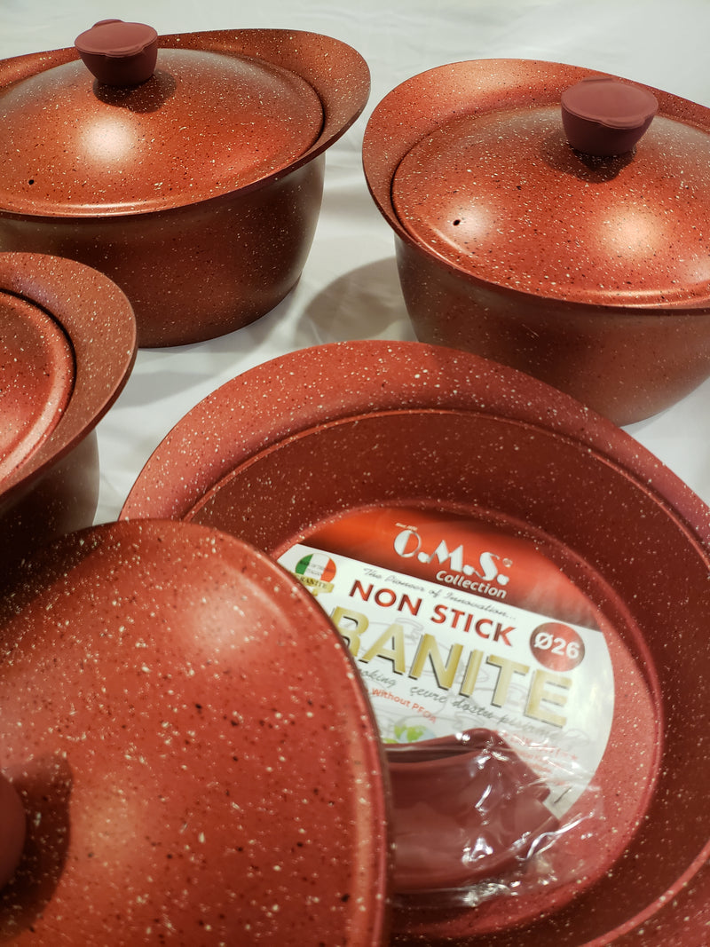 OMS 8-piece Granite Pot Set