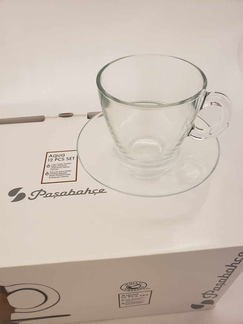 Pasabahce Aqua Drink Glasses with Handle
