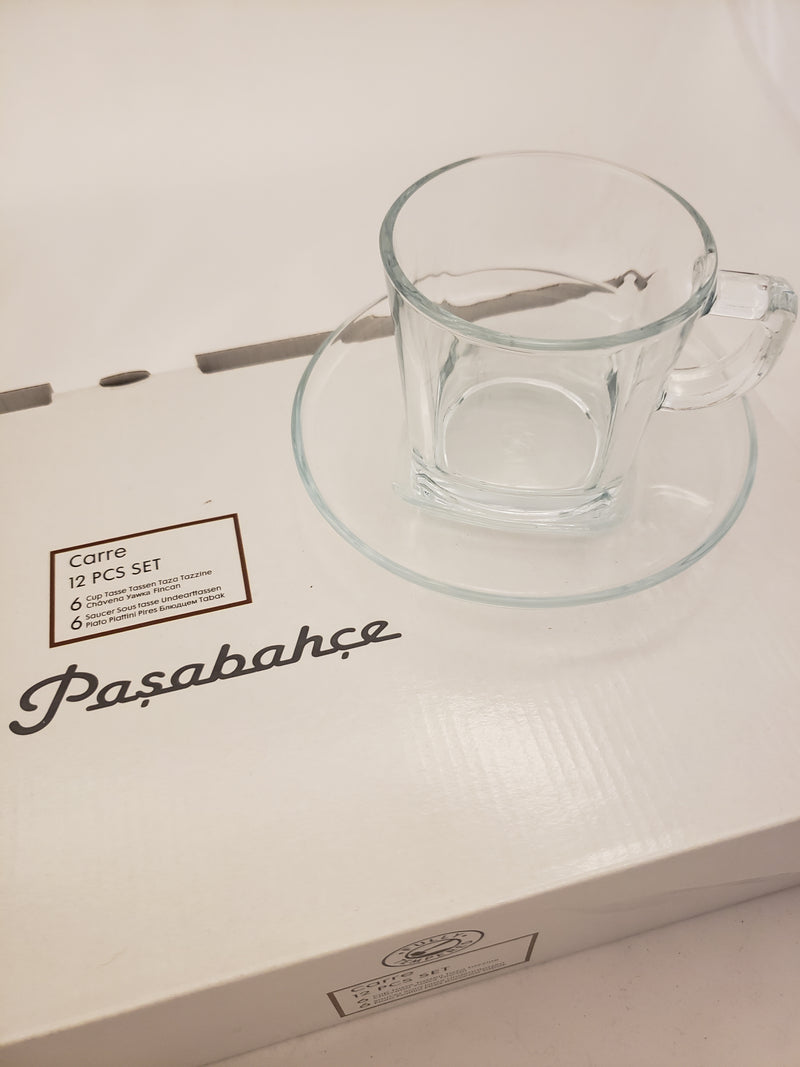 Pasabahce Carre Drink Glasses with Handle
