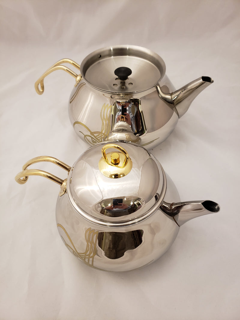 OMS Stainless Steel Turkish Tea Pots - 8007