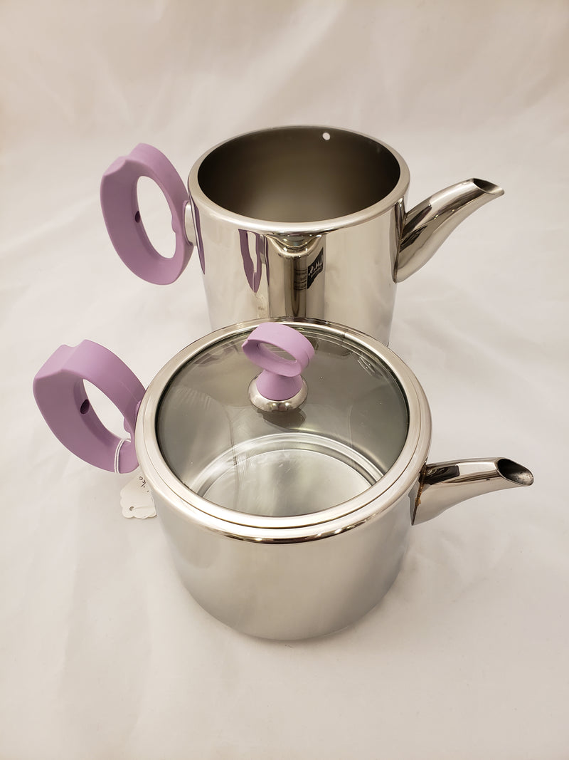 OMS Stainless Steel Turkish Tea Pots - 841 Sahika