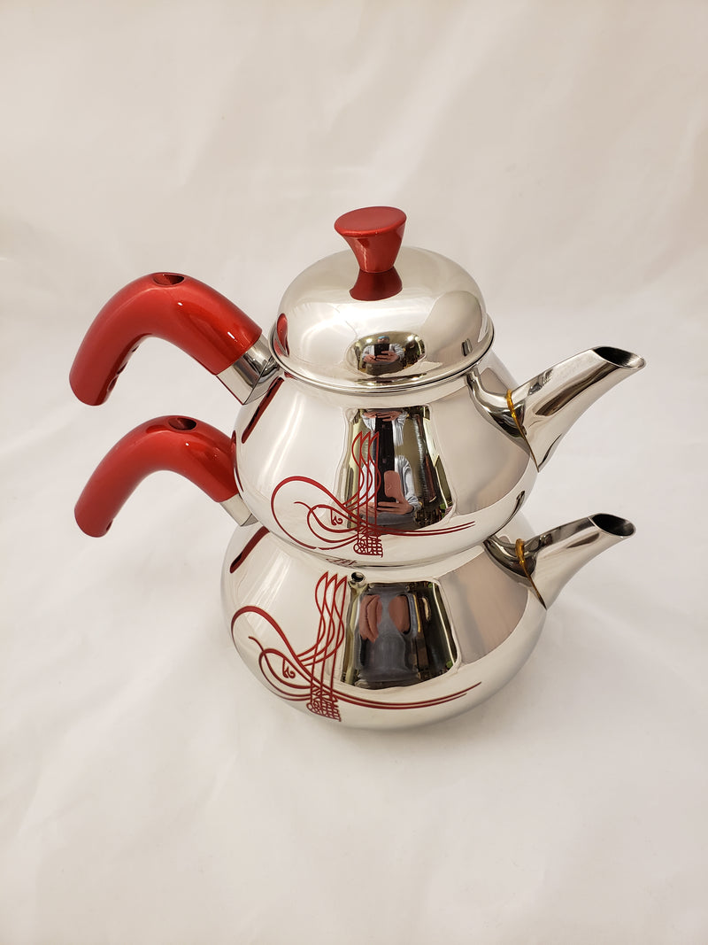 OMS Stainless Steel Turkish Tea Pots - 8009