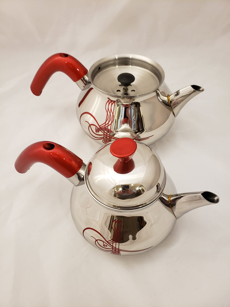 OMS Stainless Steel Turkish Tea Pots - 8009