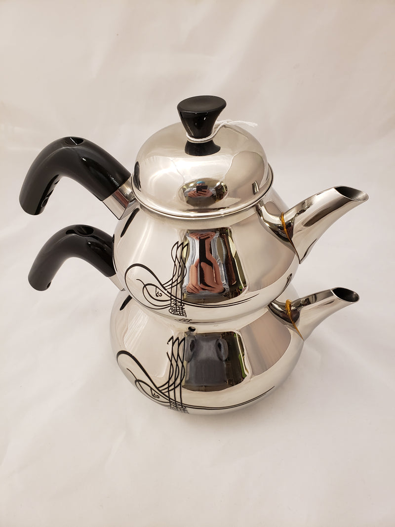 OMS Stainless Steel Turkish Tea Pots - 8008