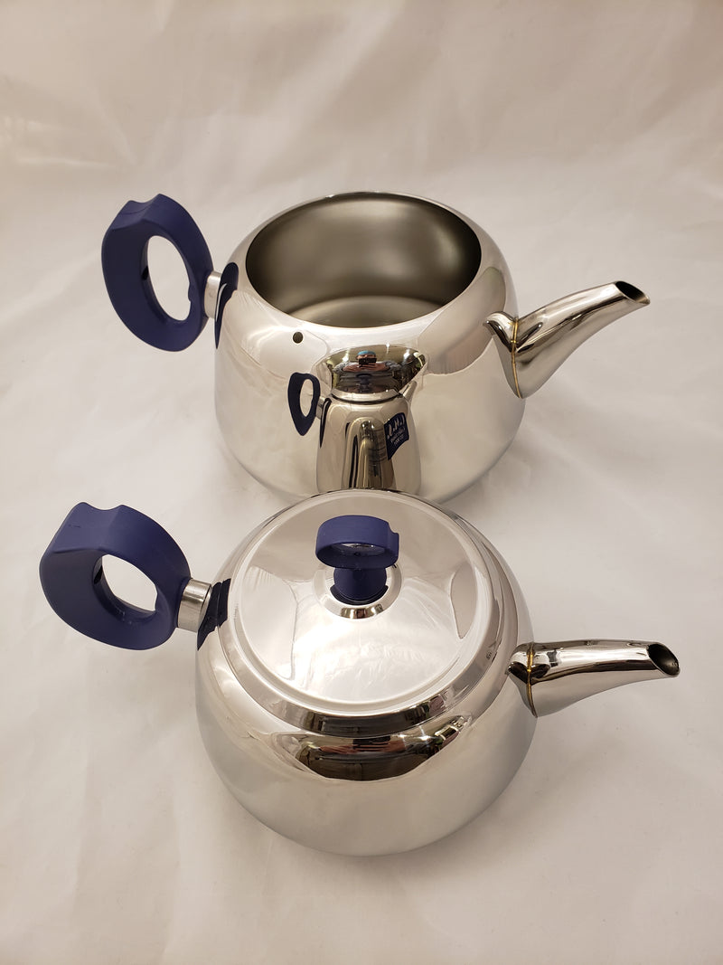 OMS Stainless Steel Turkish Tea Pots - Rio Navy