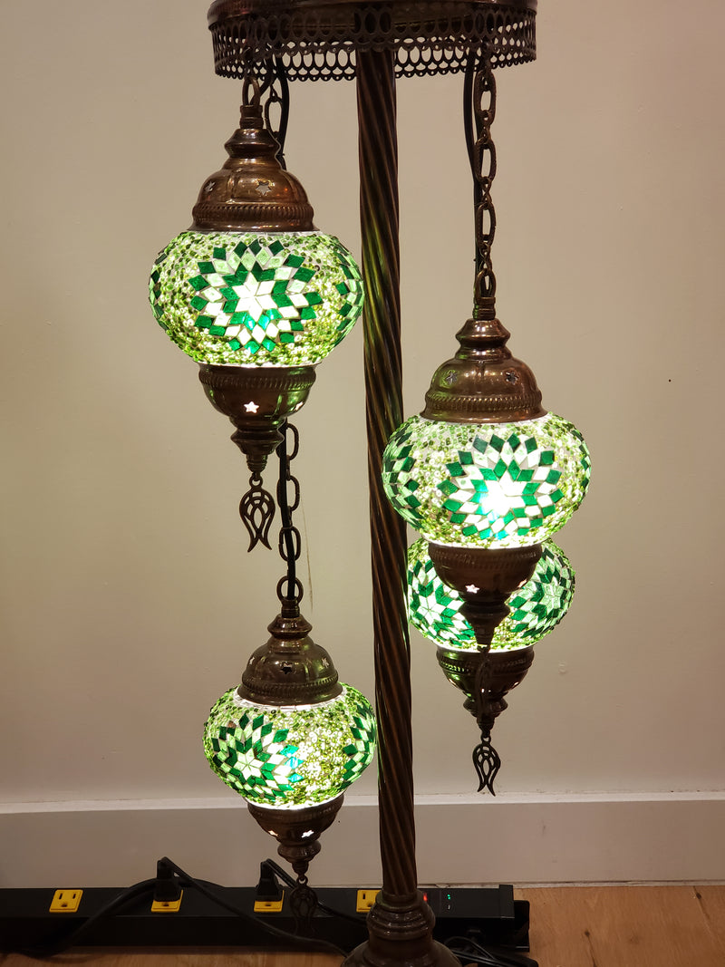 Handmade Mosaic 4-globe Floor Lamp