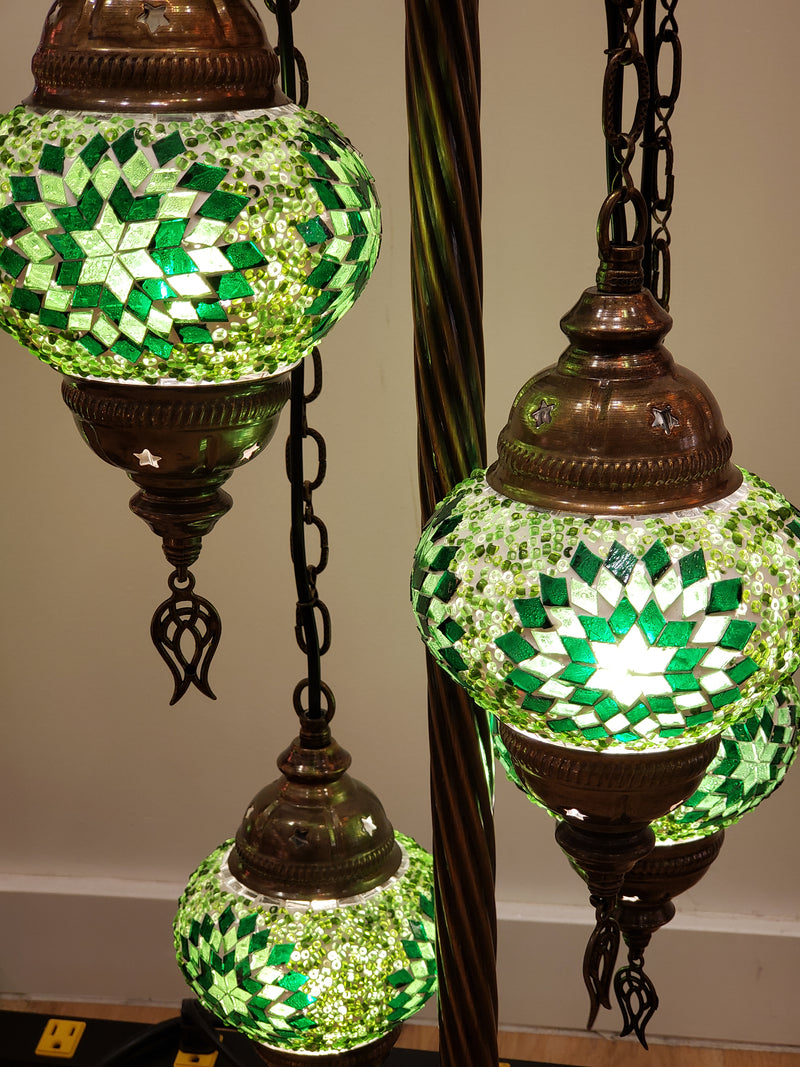 Handmade Mosaic 4-globe Floor Lamp