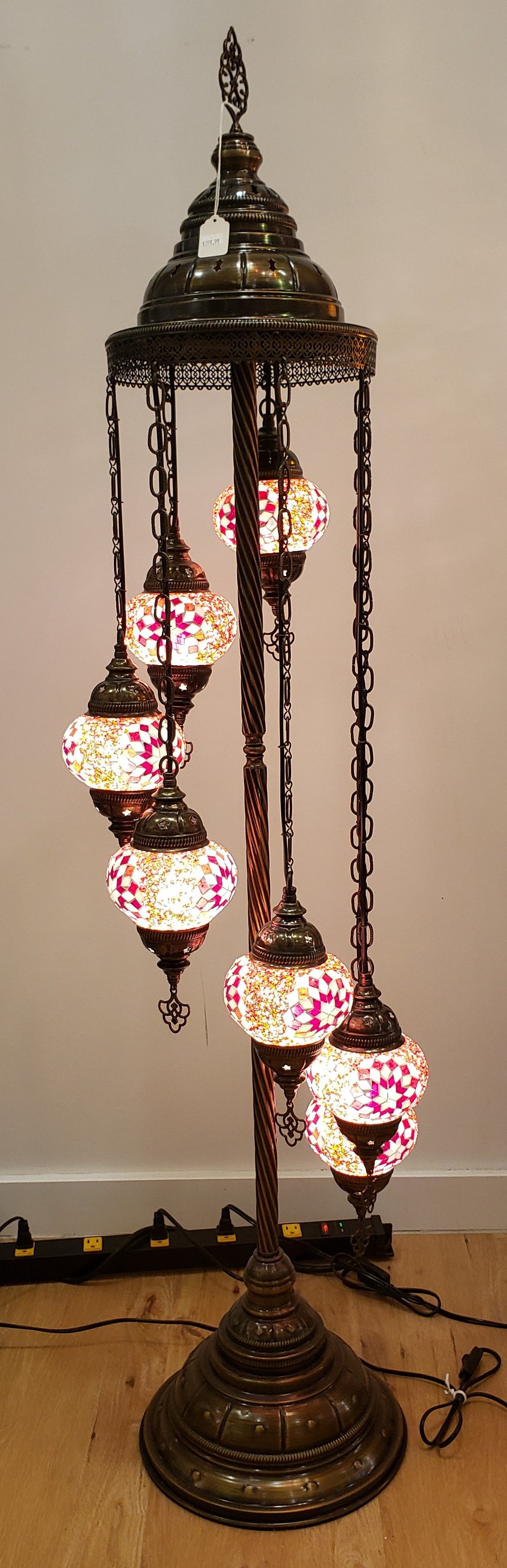 Handmade Mosaic 7-globe Floor Lamp
