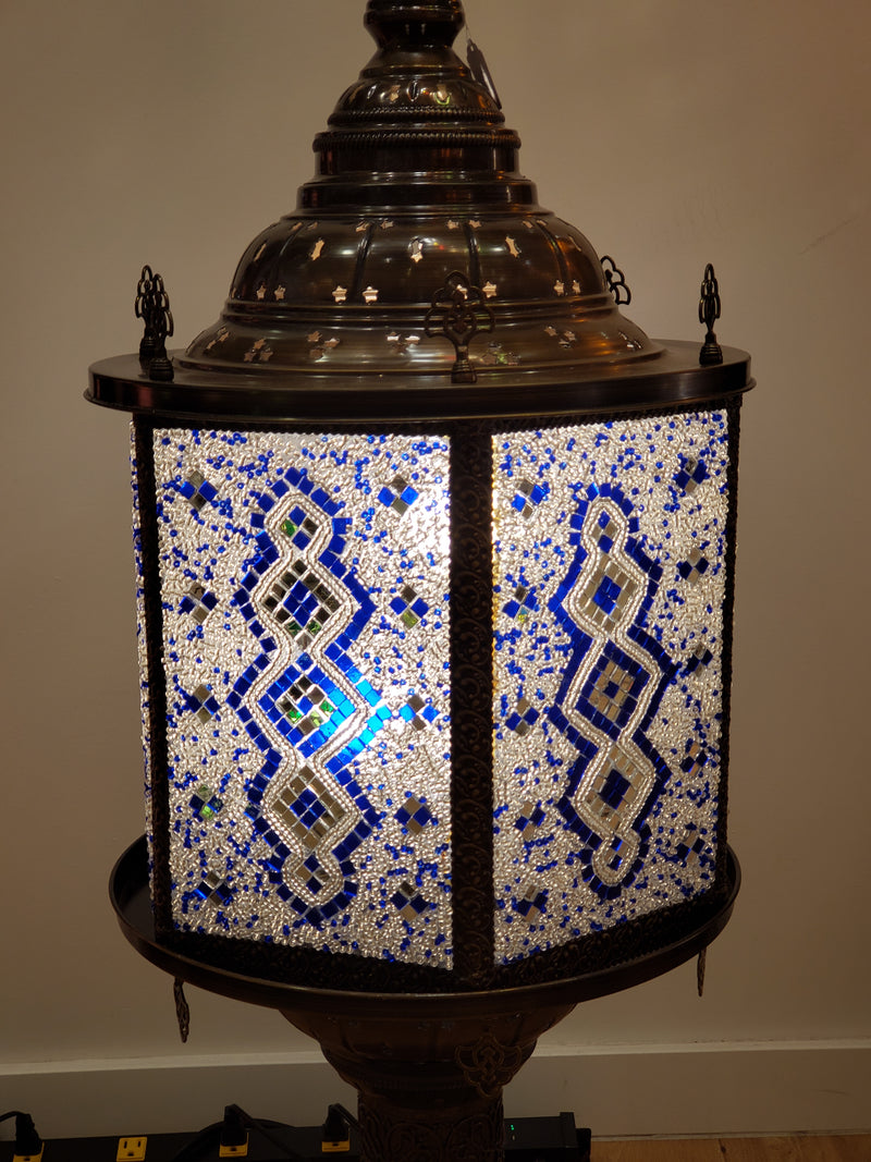 Handmade Mosaic Hexagon Floor Lamp
