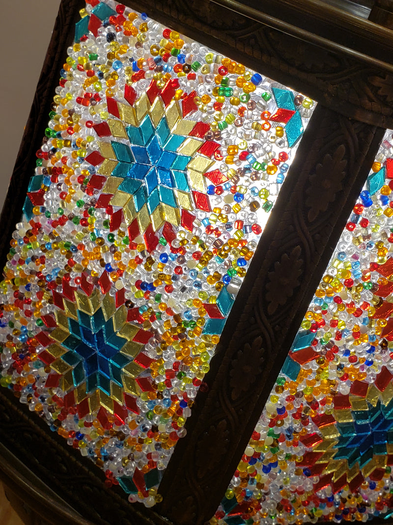 Handmade Mosaic Hexagon Floor Lamp