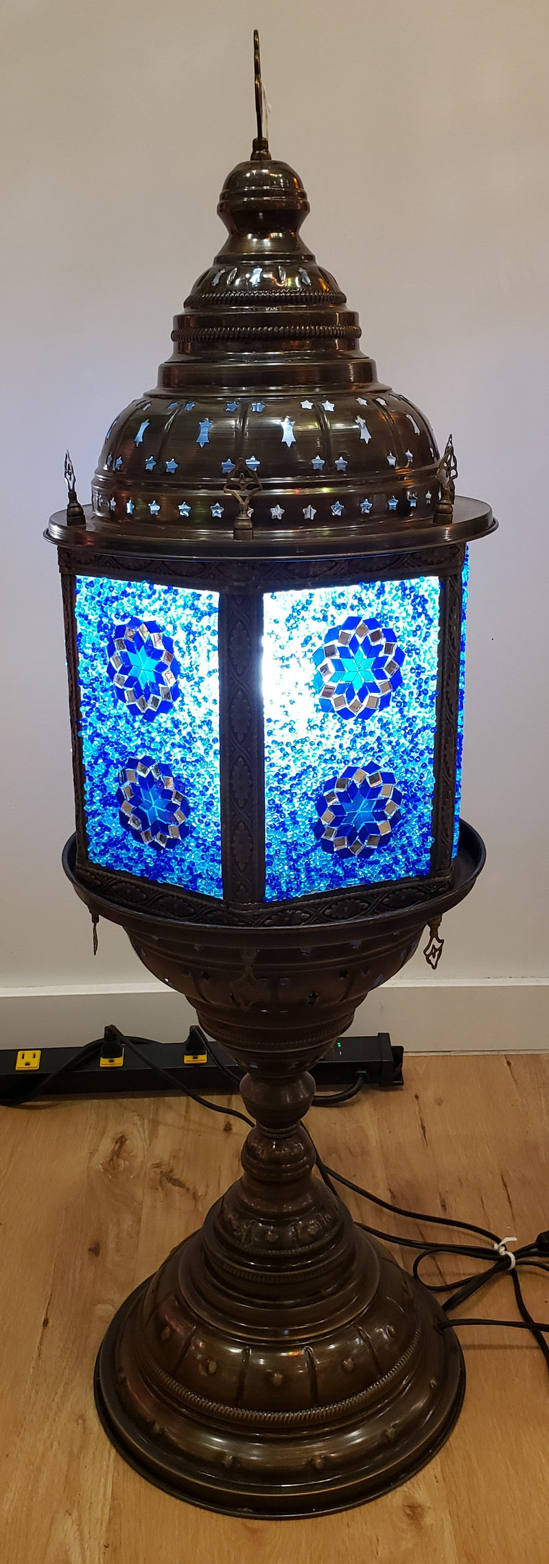 Handmade Mosaic Hexagon Floor Lamp