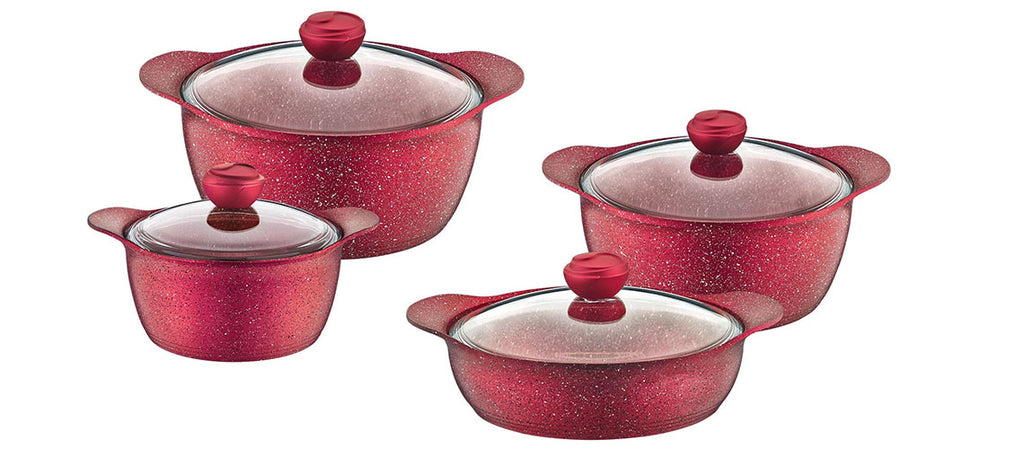 OMS 8-piece Granite Pot Set (3006)