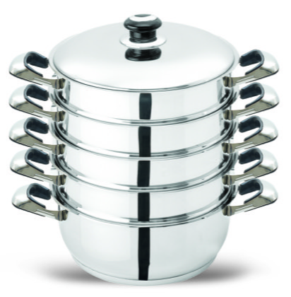 OMS Stainless Steel 5 piece Steamer Pot Set