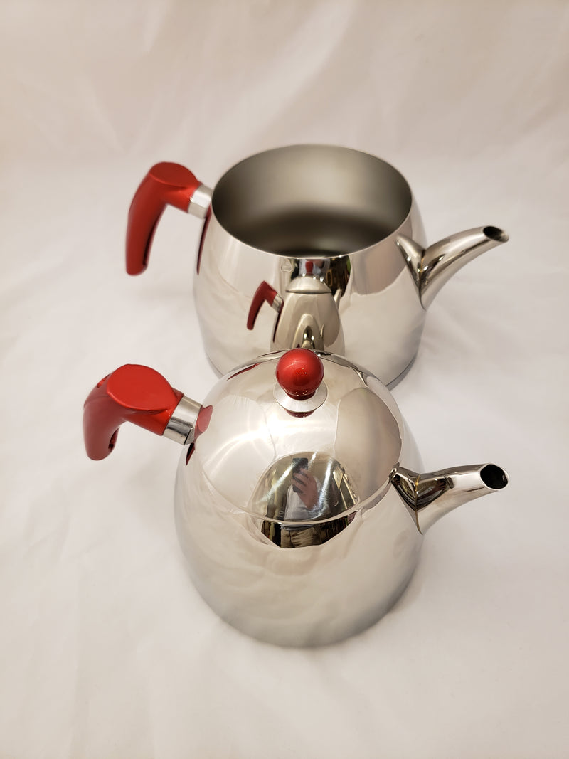 OMS Stainless Steel Turkish Tea Pots - 8029