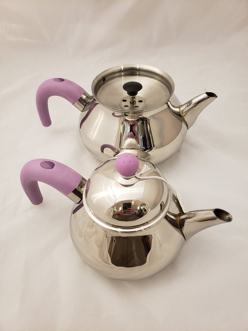 OMS Stainless Steel Turkish Tea Pots - 839P