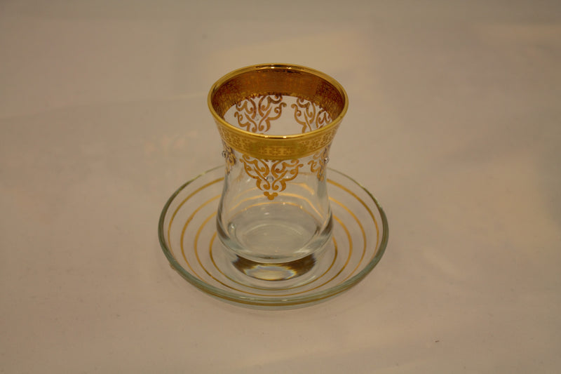 Abka Tea Set, Tea Set, Glass Set, Gold Drinking Set, Turkish Tea Set, Handcrafted