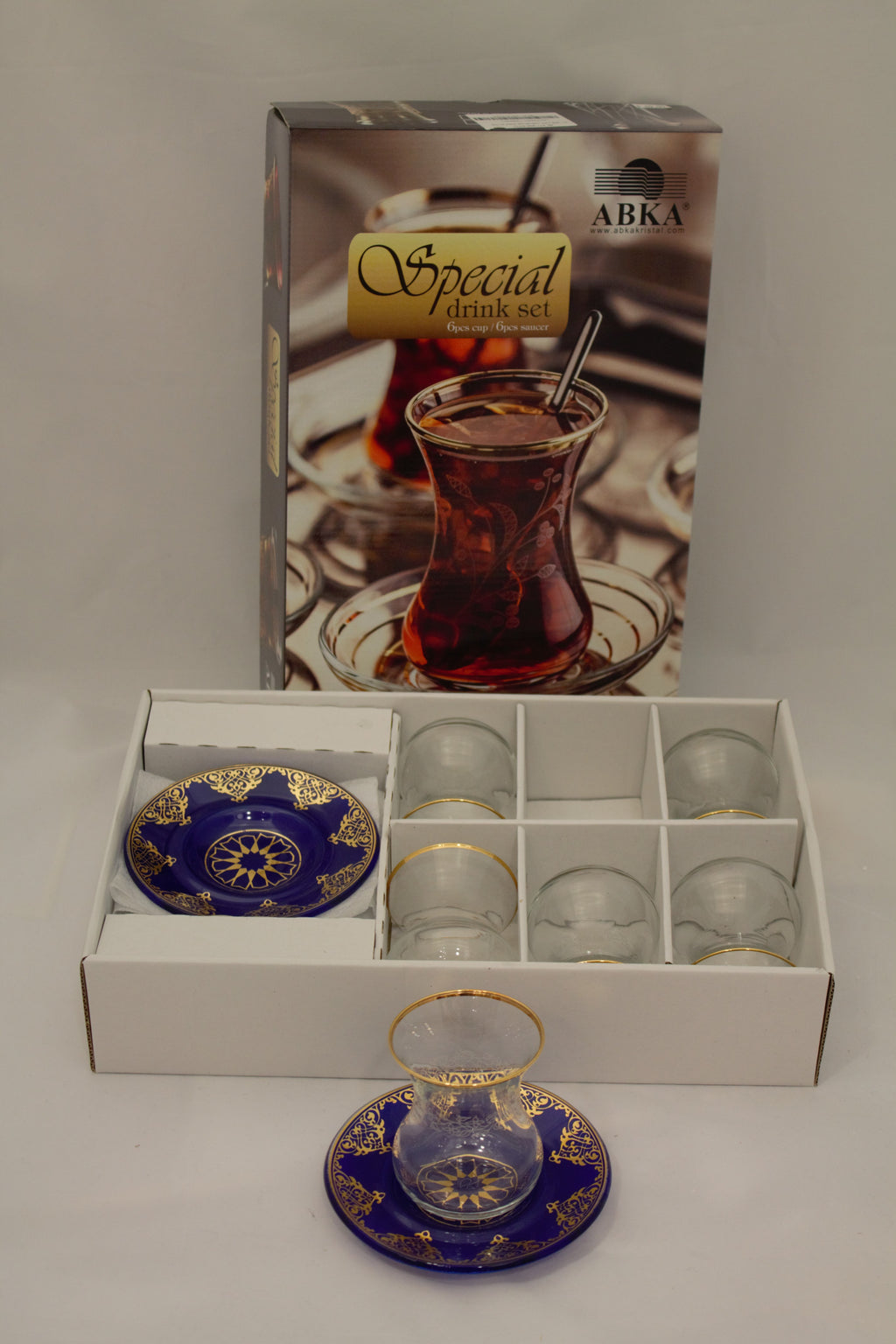 Abka Tea Set, Tea Set, Glass Set, Gold Drinking Set, Turkish Tea Set, Handcrafted