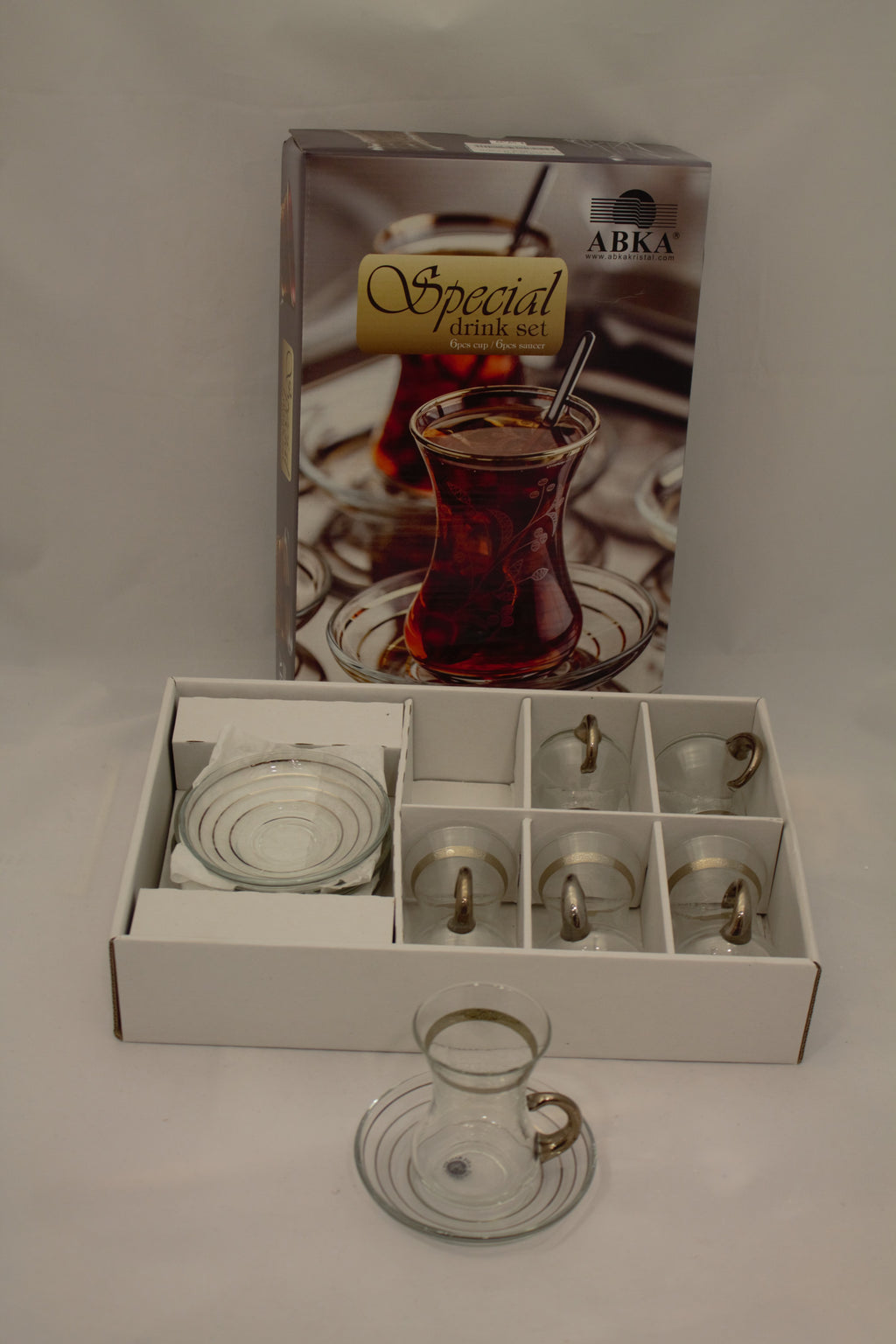 Abka Tea Set, Tea Set, Glass Set, Drink Set, Turkish Tea Set, Handcrafted