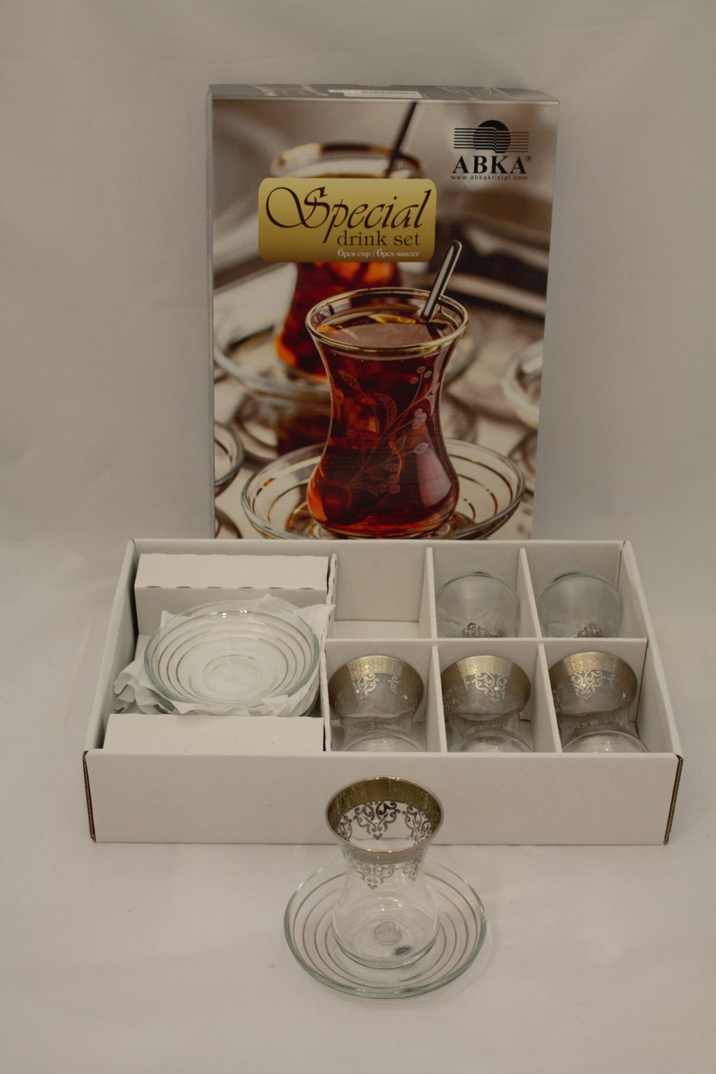 Abka Tea Set, Tea Set, Glass Set, Drink Set, Turkish Tea Set, Handcrafted