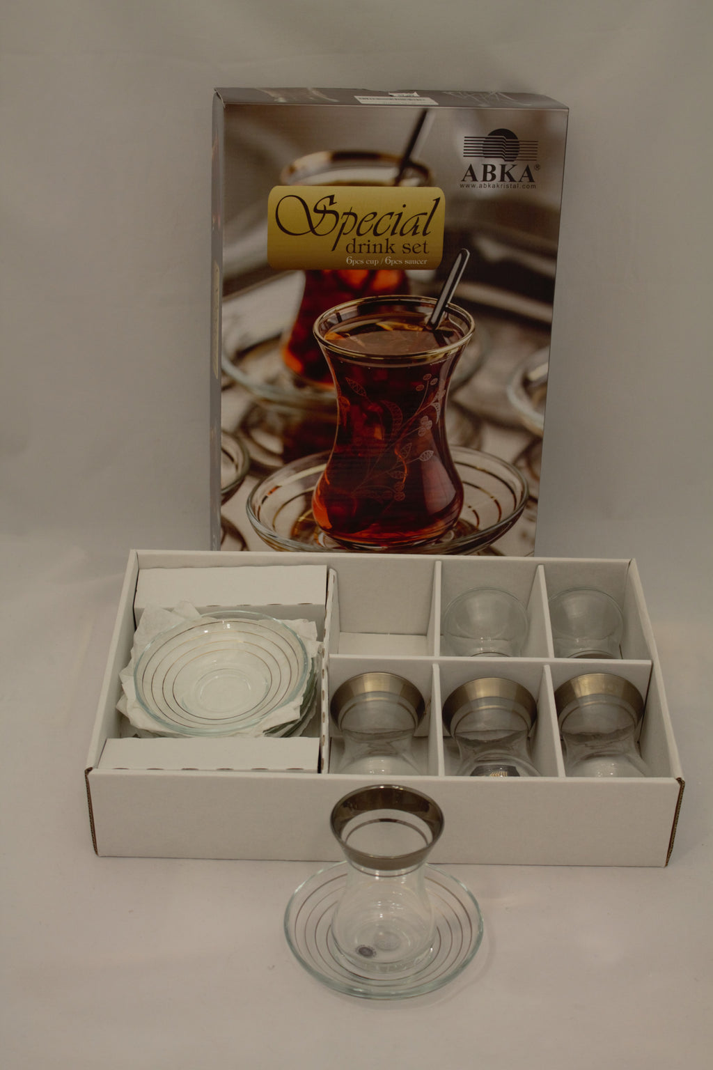 Abka Tea Set, Tea Set, Glass Set, Drink Set, Turkish Tea Set, Handcrafted