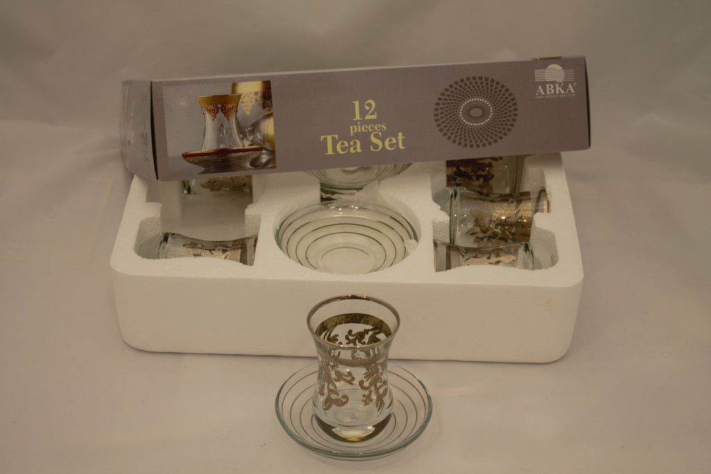 Abka Tea Set, Tea Set, Glass Set, Drink Set, Turkish Tea Set, Handcrafted