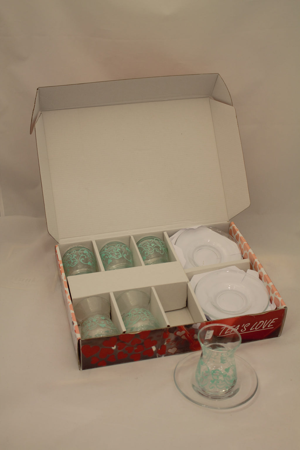 Abka Tea Set, Tea Set, Glass Set, Drink Set, Turquoise Set, Turkish Tea Set, Handcrafted
