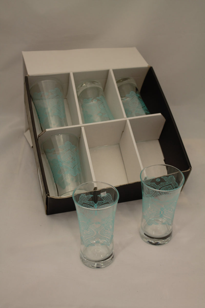 Abka Drink Set, Glass Set, Turquoise Drinking Set, Handcrafted