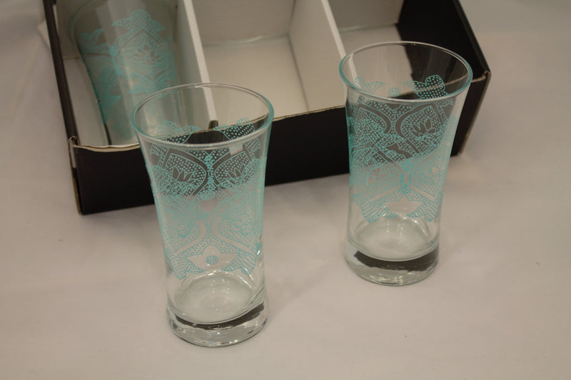 Abka Drink Set, Glass Set, Turquoise Drinking Set, Handcrafted
