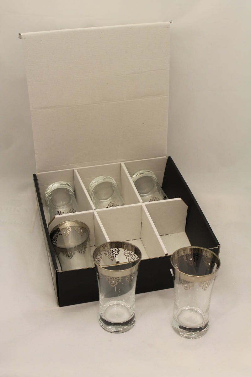 Abka Drink Set, Glass Set, Silver Drinking Set, Handcrafted, Water Glasses