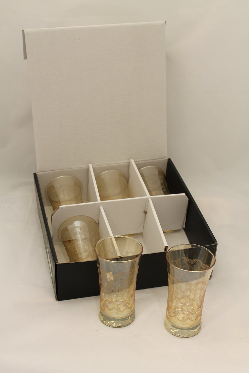 Abka Drink Set, Glass Set, Amber Drinking Set, Handcrafted, Water Glasses