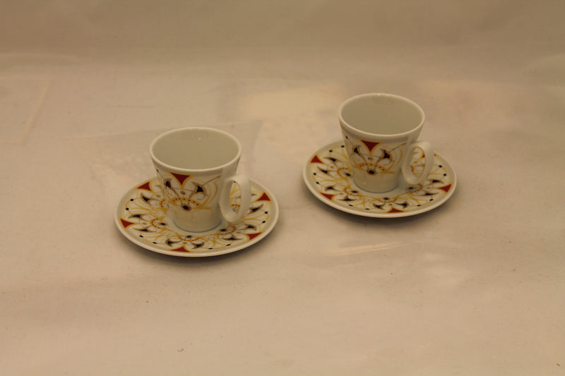 Gural Turkish Coffee Set, Tea Set, Porcelain Set, Handcrafted, Vintage Coffee Set