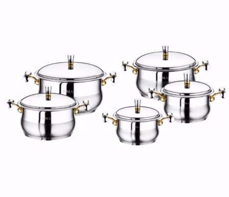 OMS Stainless Steel 10-piece Pot Set