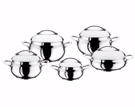 OMS Stainless Steel 10-piece Pot Set