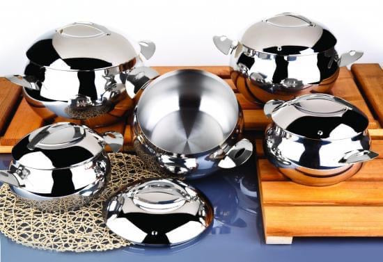 OMS Stainless Steel 10-piece Round Pot Set