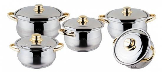 OMS Stainless Steel 10-piece Pot Set